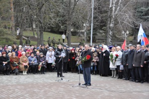 Глава города Ставрополя принял участие в митинге, посвященном памяти четырех ставропольских бойцов, погибших во время Великой Отечественной войны
